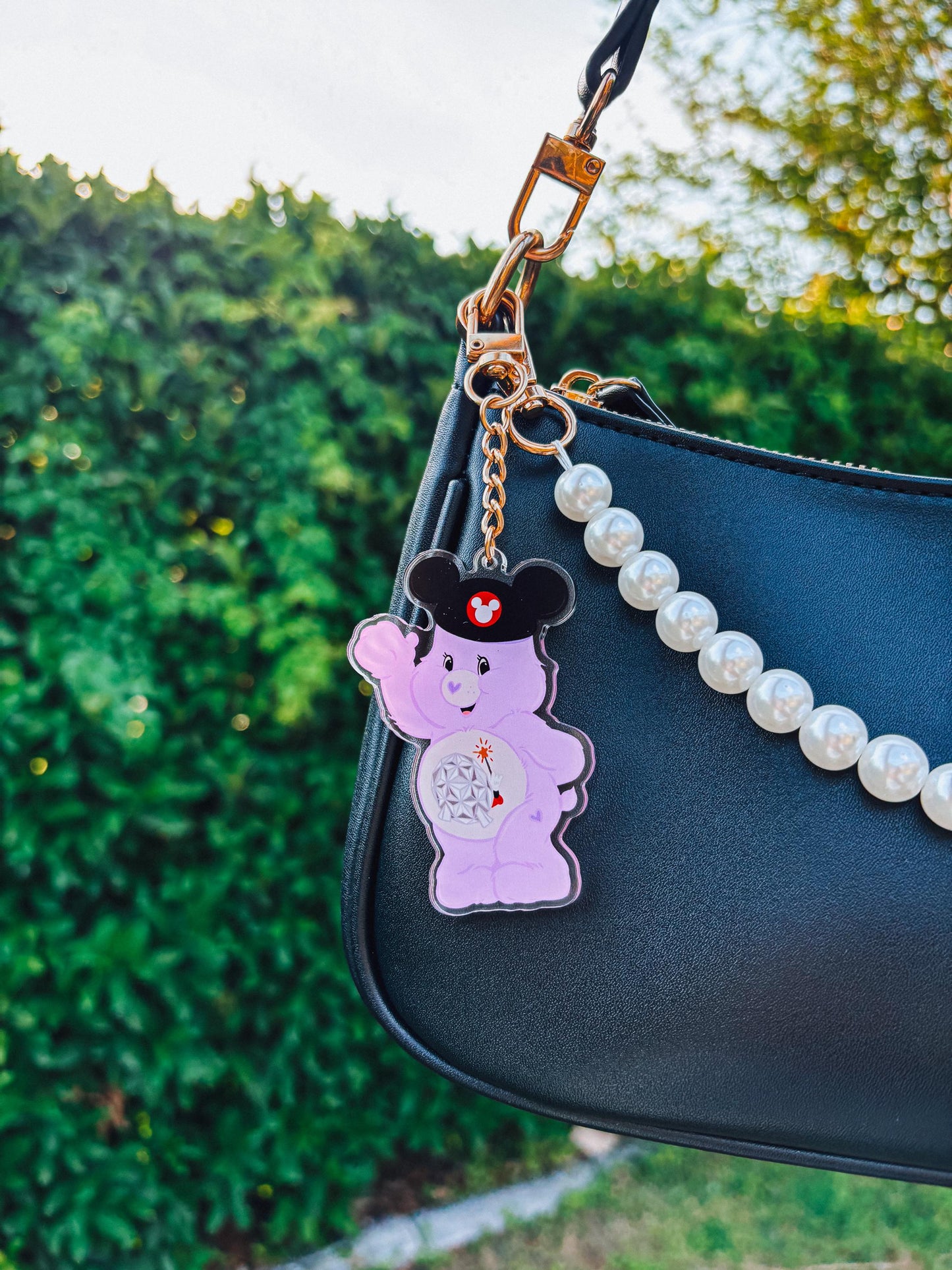theme park bear bag charm