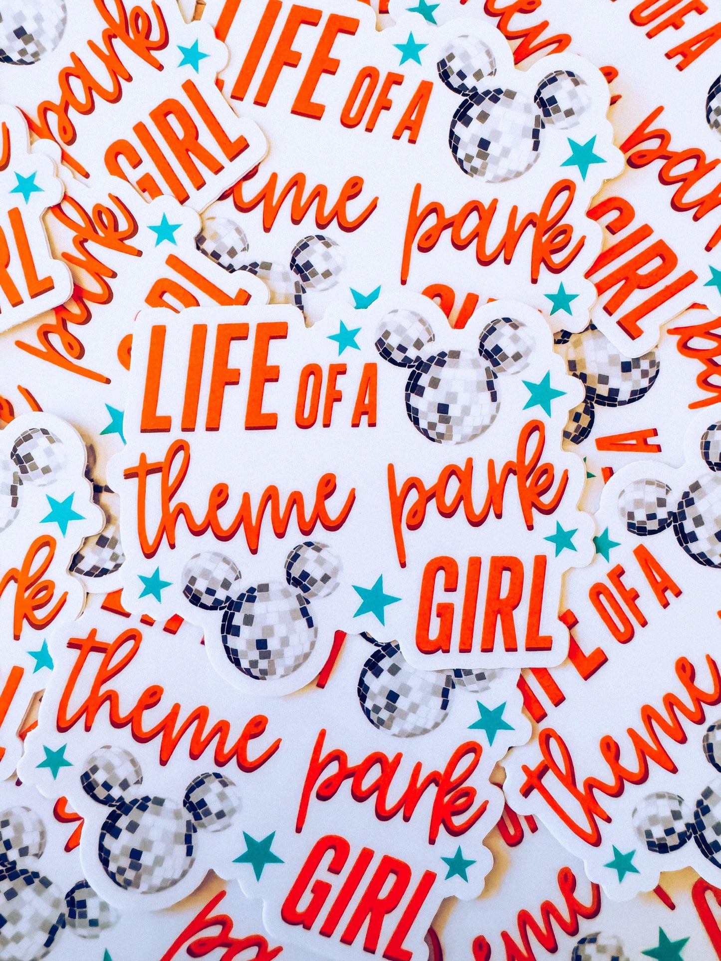 life of a theme park girl sticker