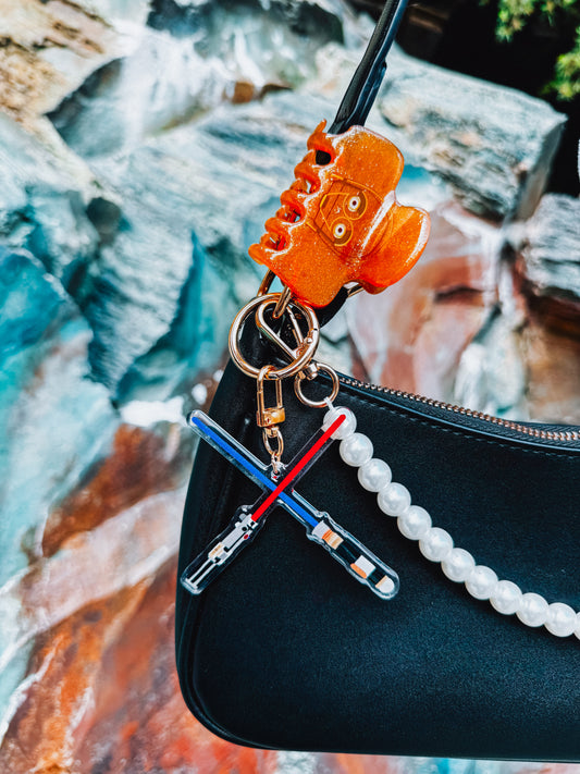 light v dark bag charm
