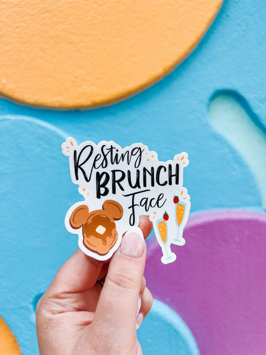 resting brunch face sticker