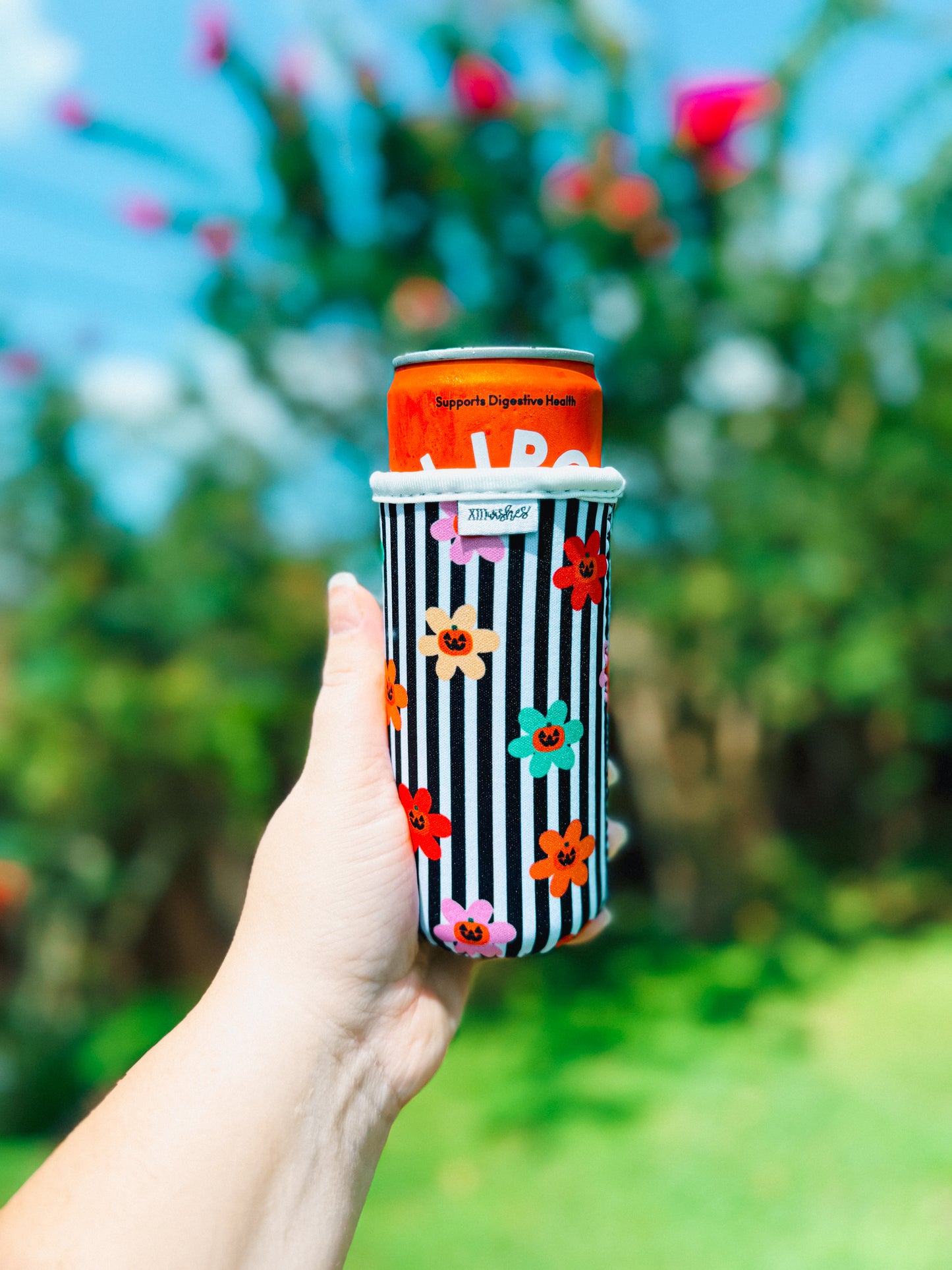 spooky bloom slim can sleeve