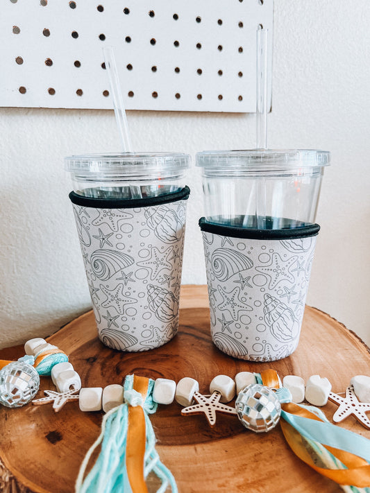 shells & stars cup sleeve