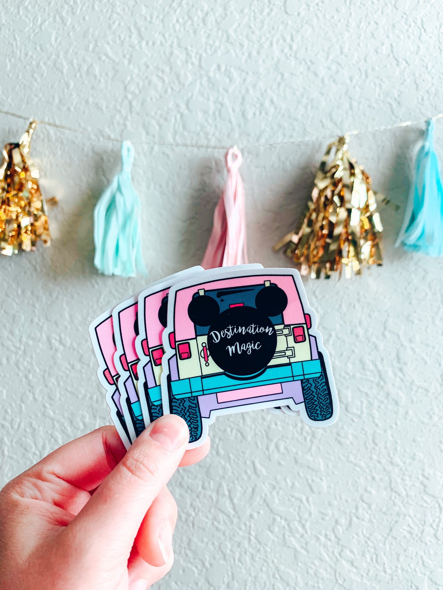 destination: magic sticker