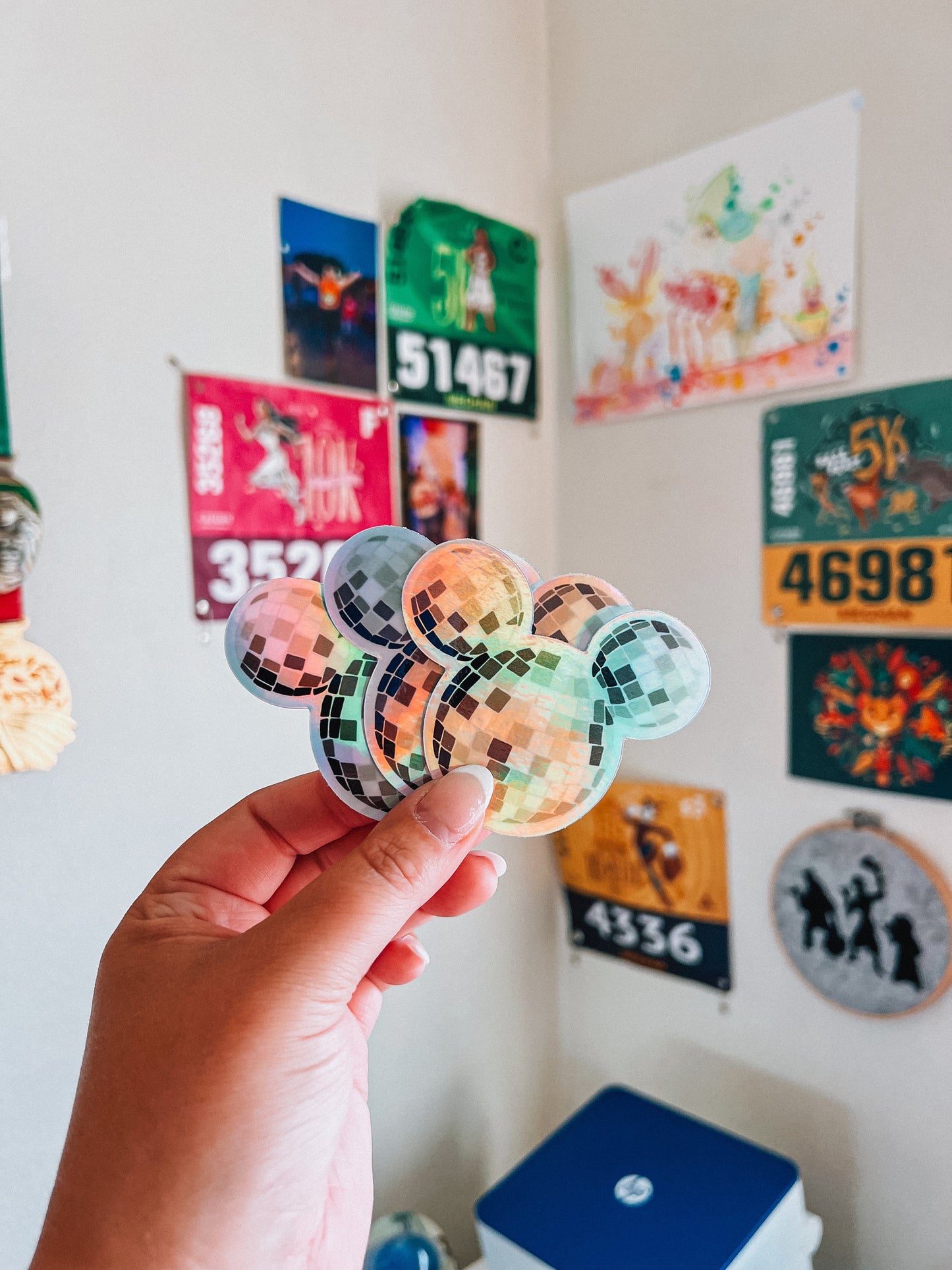 magical mouse disco ball sticker