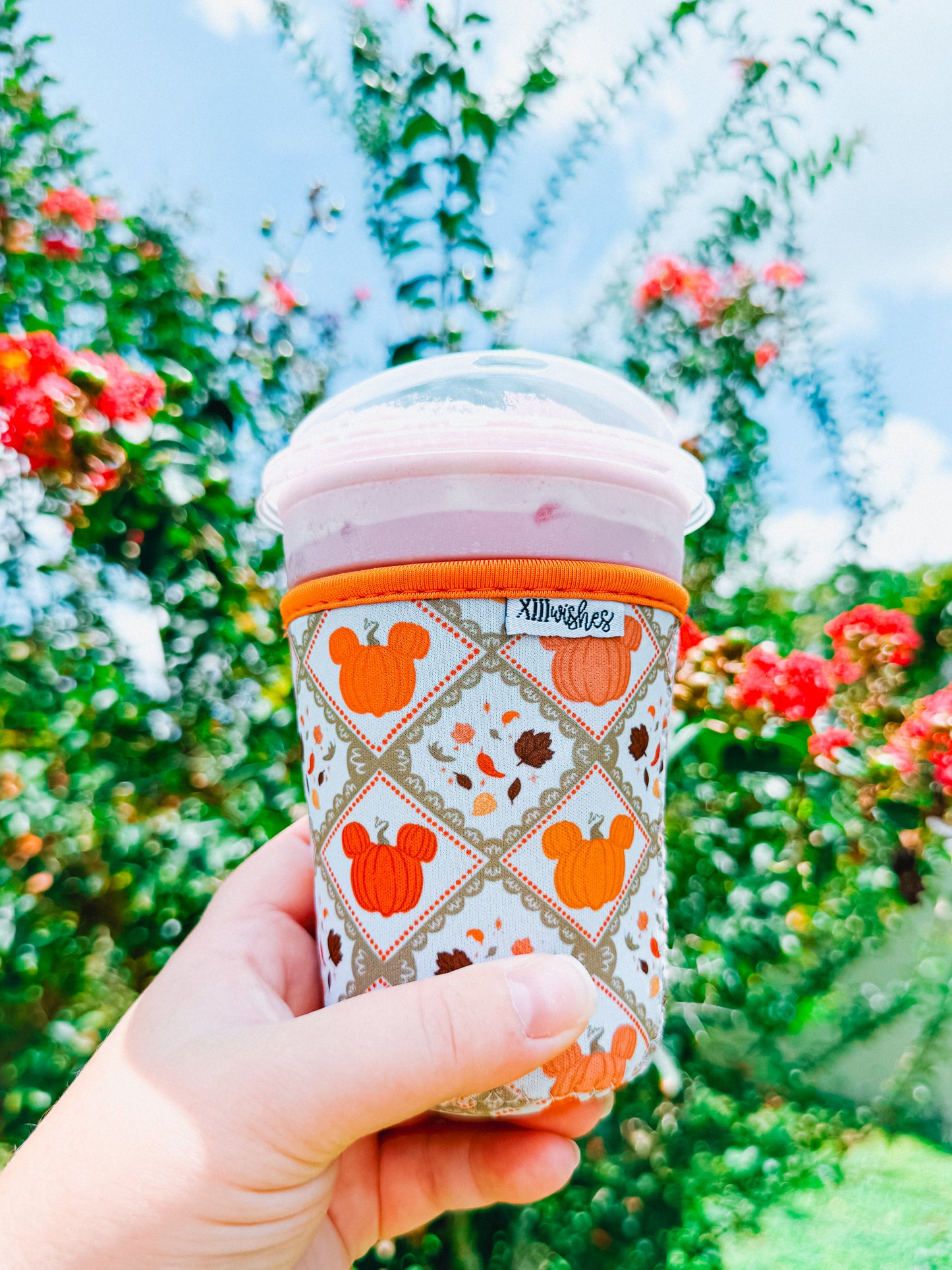 blustery fall day cup sleeve