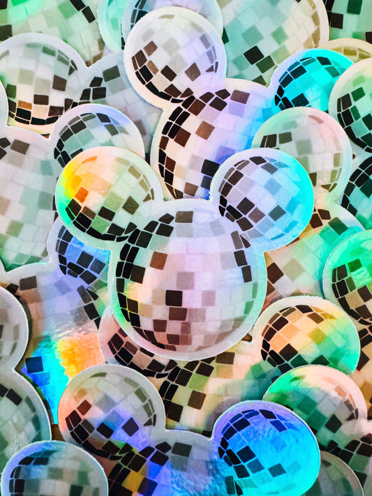 magical mouse disco ball sticker