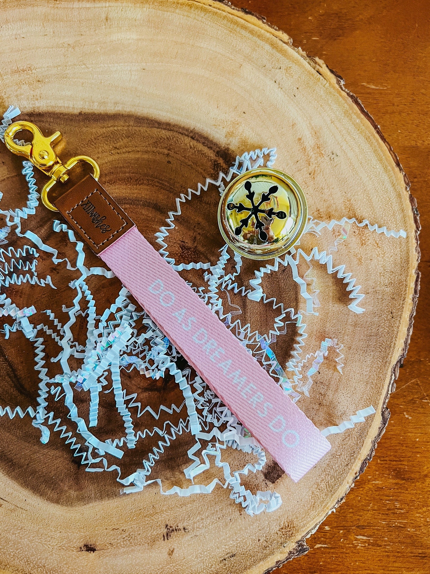 do as dreamers do wristlet lanyard