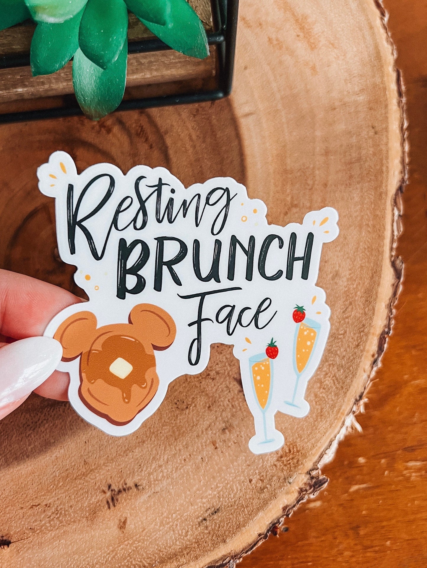 resting brunch face sticker