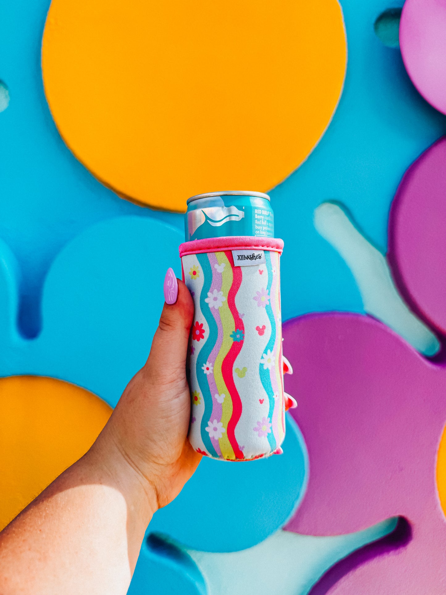 flower power slim can sleeve