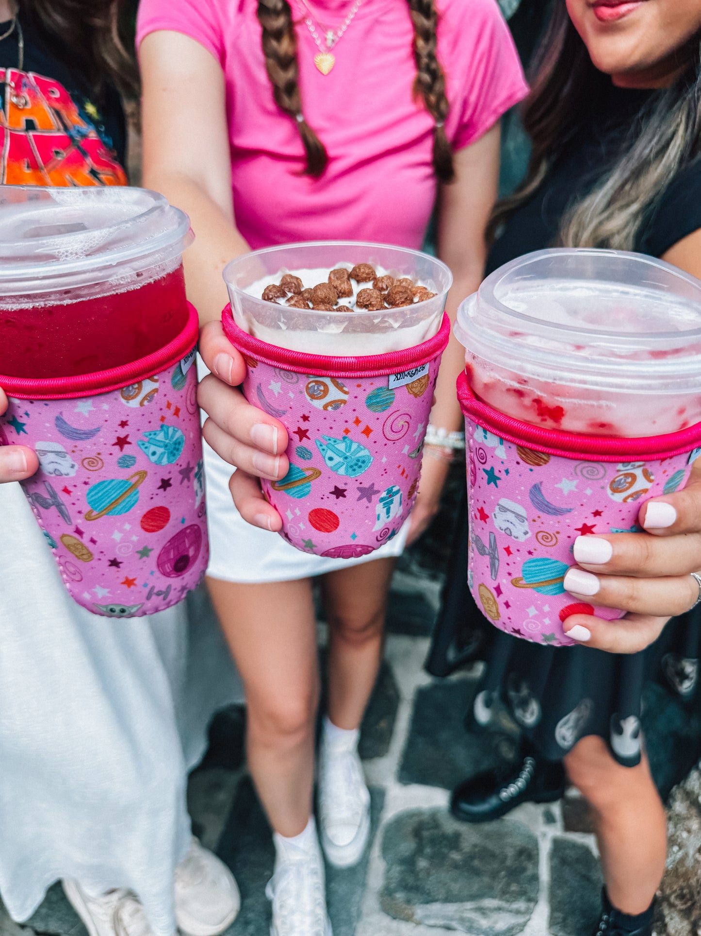 millennium pink cup sleeve