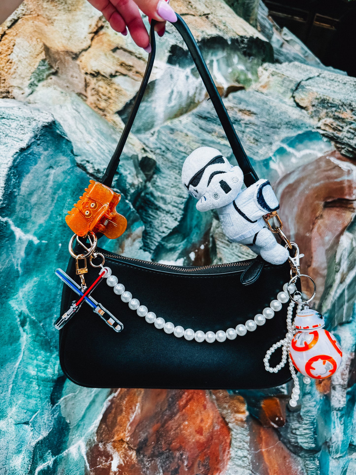 light v dark bag charm