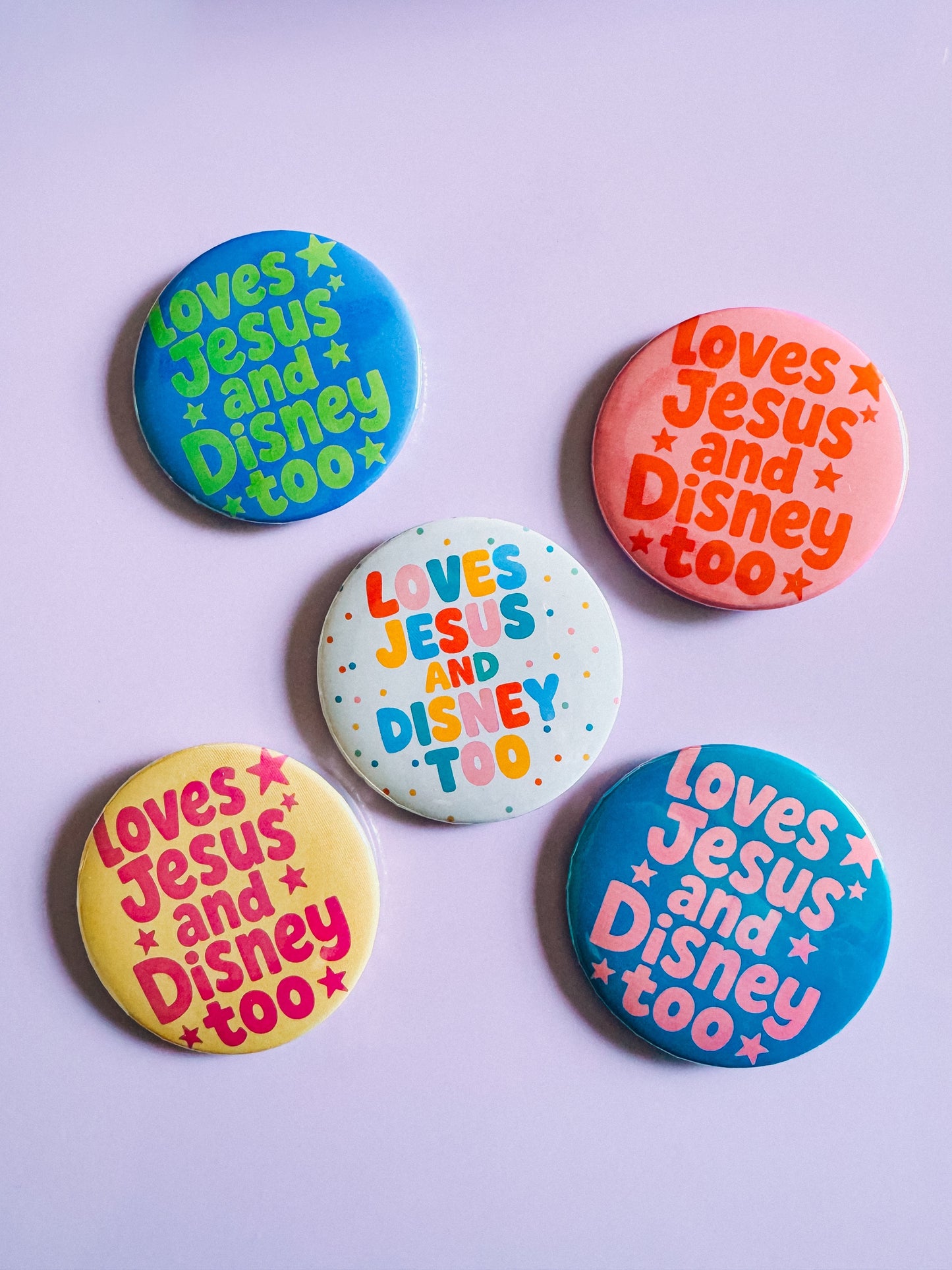 loves jesus button