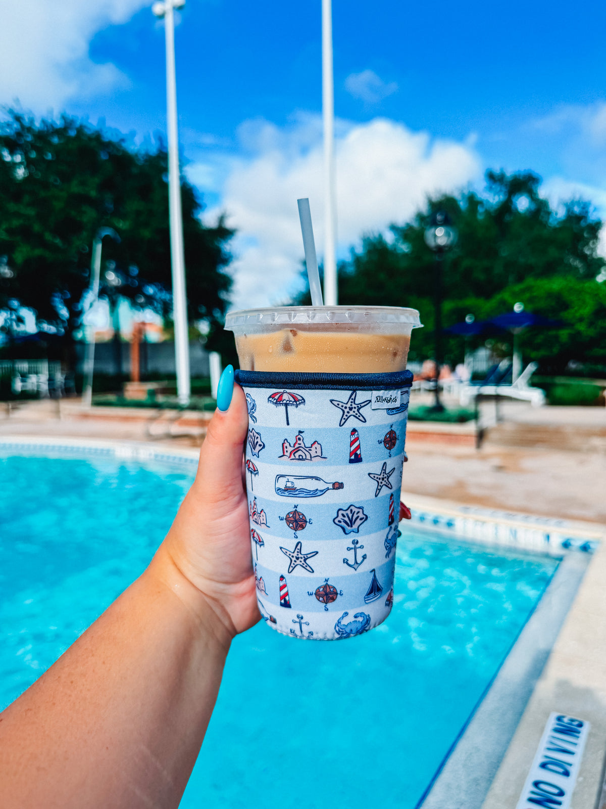 greetings! from beach cup sleeve