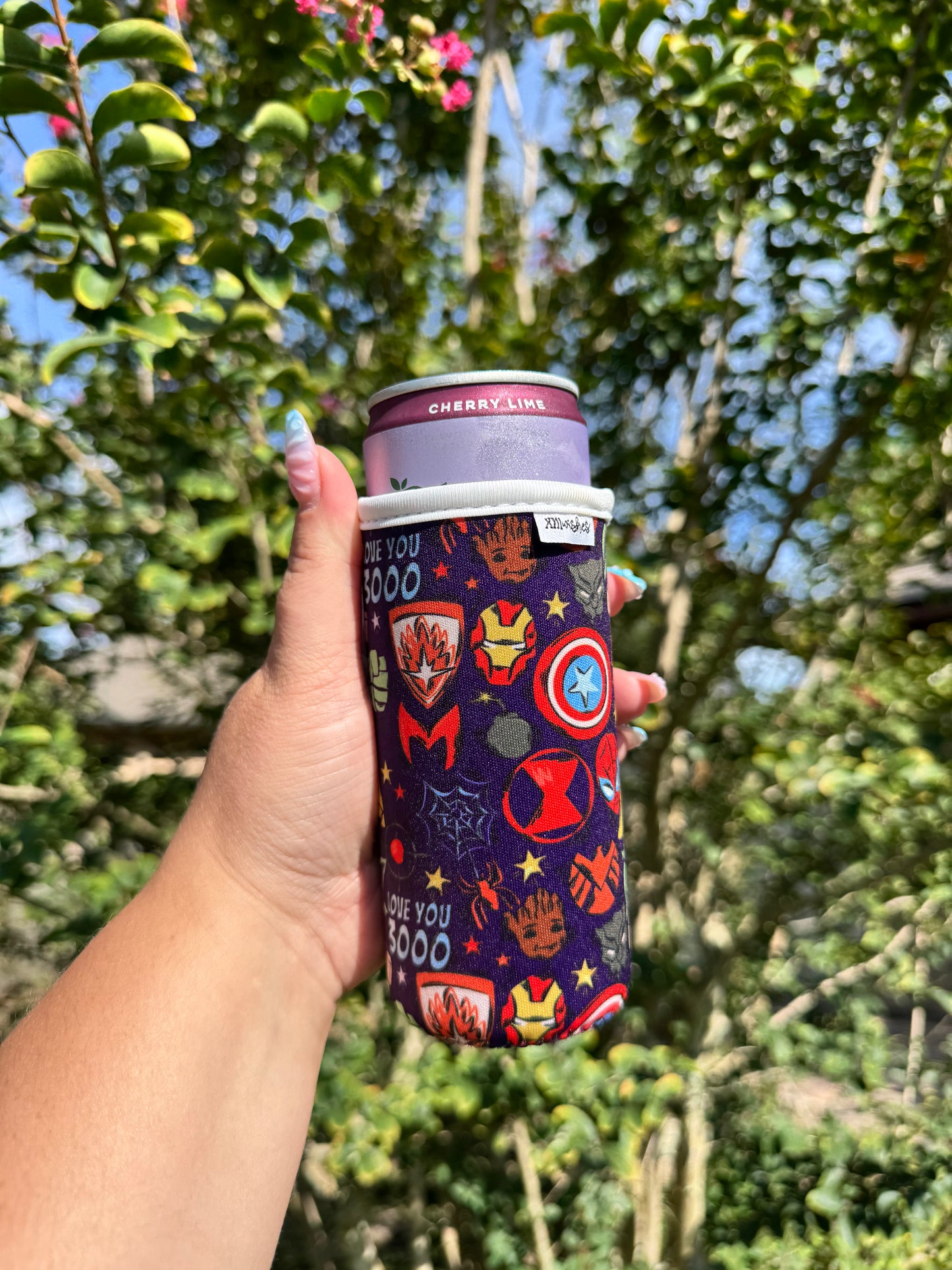 heroes, assemble (zac’s version) slim can sleeve