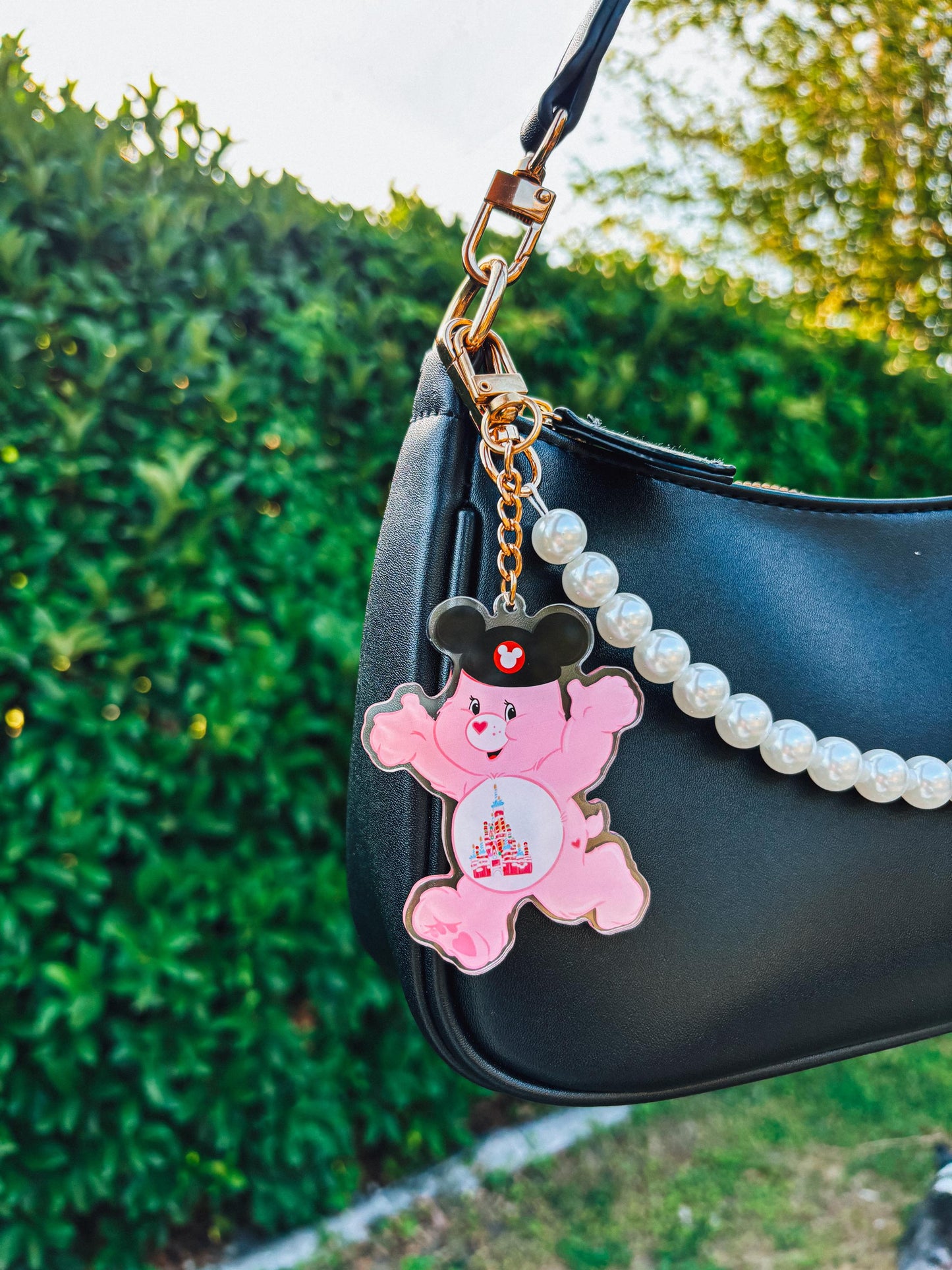 theme park bear bag charm