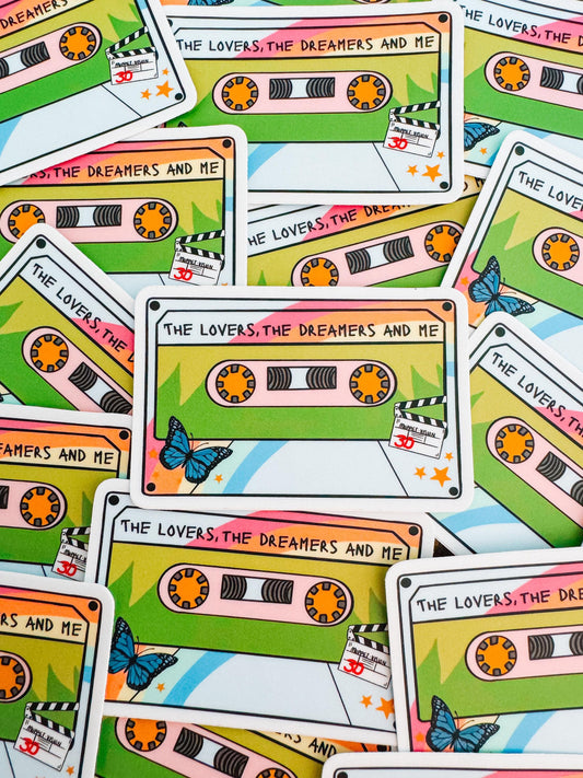 rainbow connection cassette tape sticker