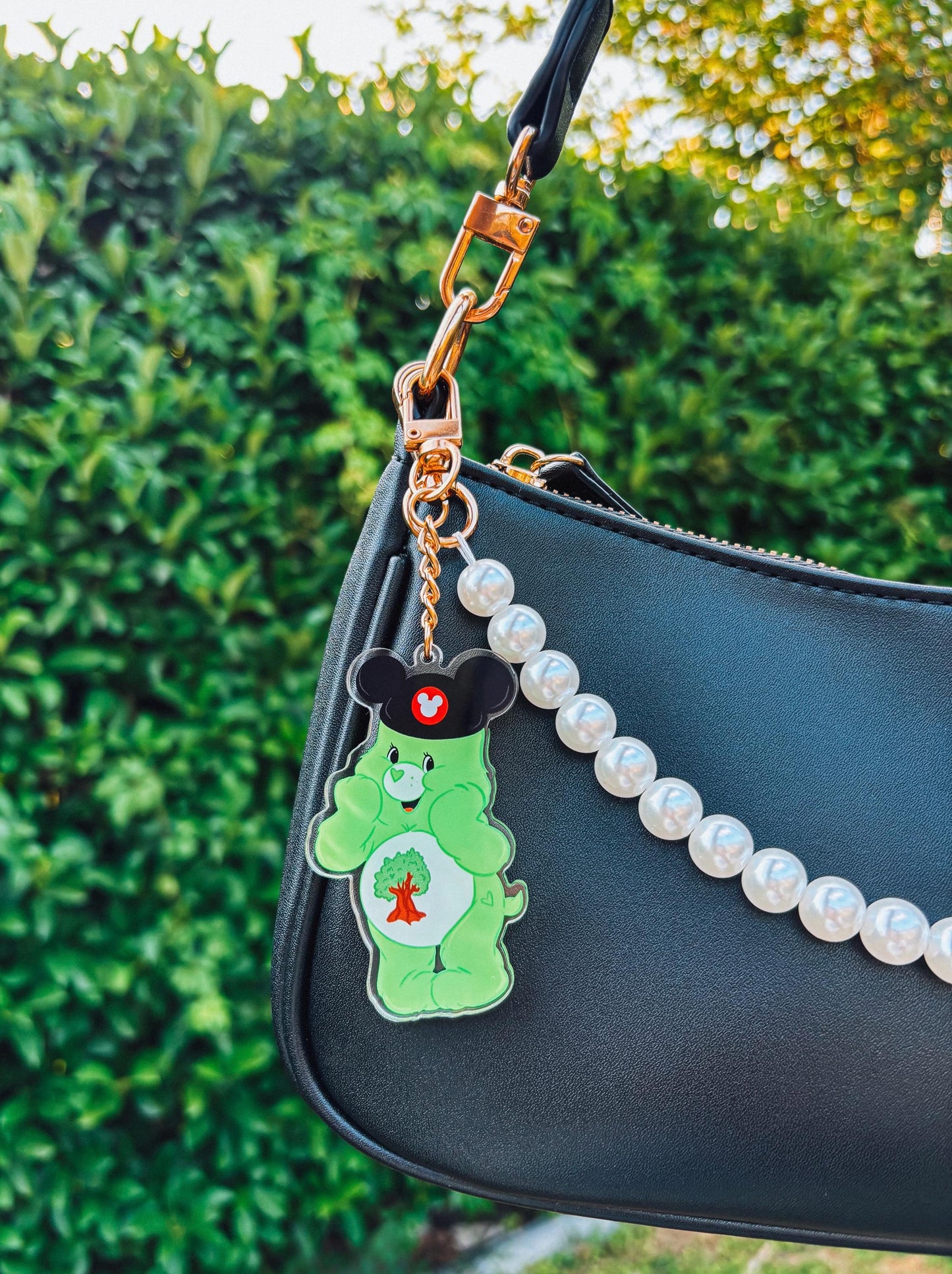theme park bear bag charm