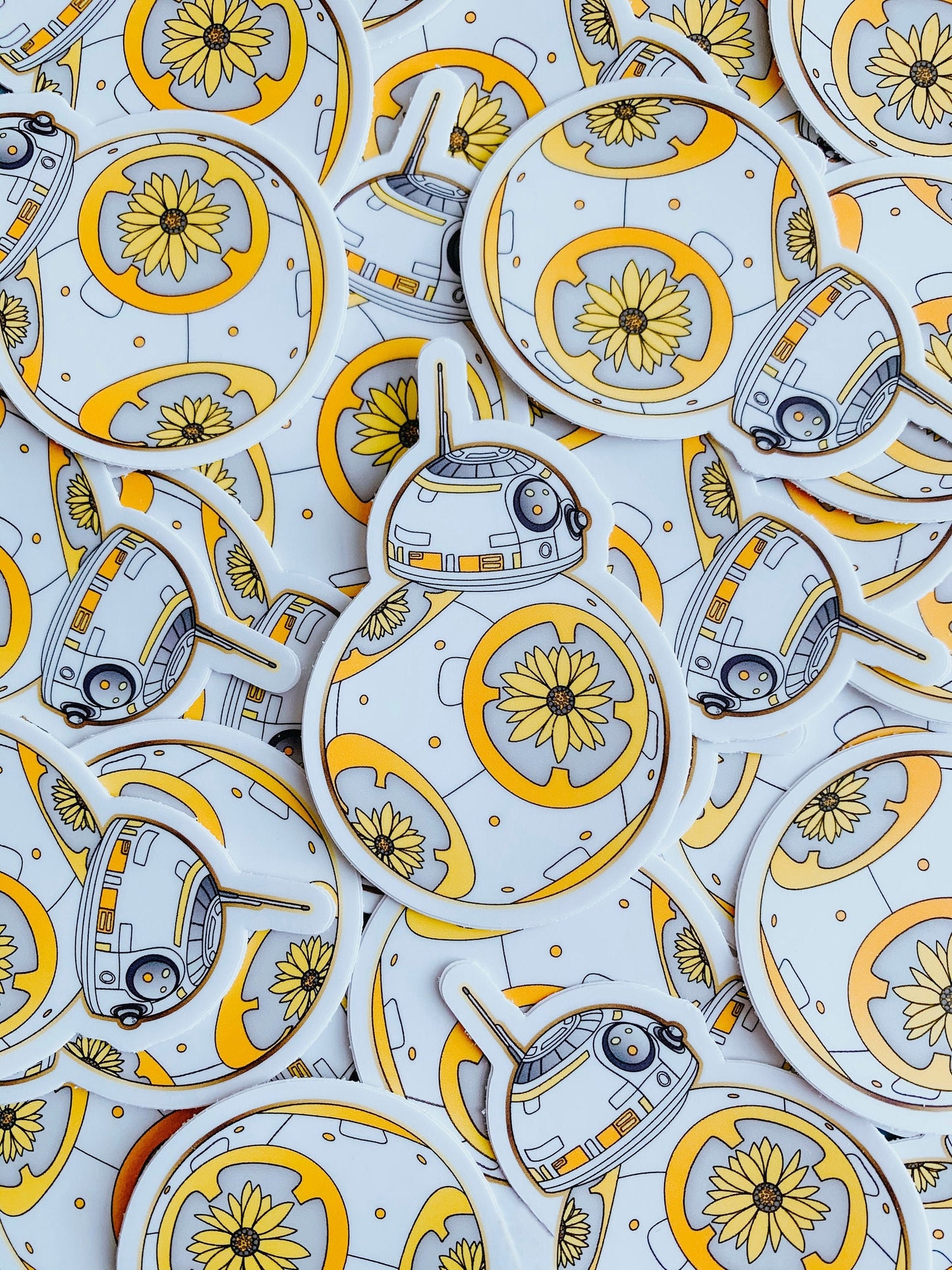 flower child 'bb8' droid sticker