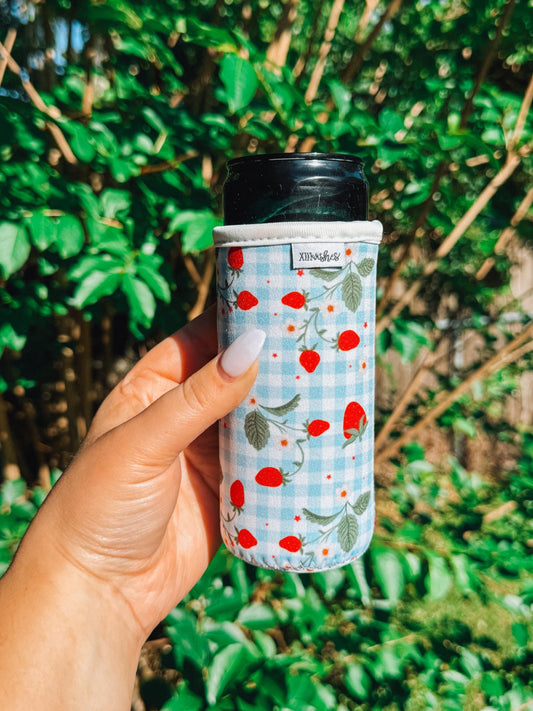 strawberry fields slim can sleeve